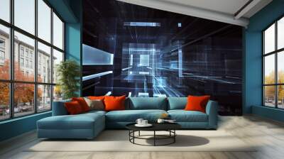 Abstract technology illustration Wall mural