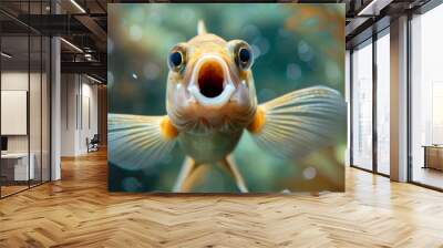 The image is of a fish with a face, likely underwater. The fish appears to be a marine organism and may be found in an aquarium or coral reef. Wall mural