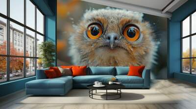 funny owl Wall mural