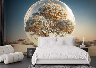 little tree in the glass ball Wall mural