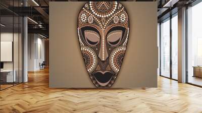 Vector colorful african mask. Wall mural