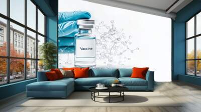  Medical Professional Holding Vaccine Vial Wall mural