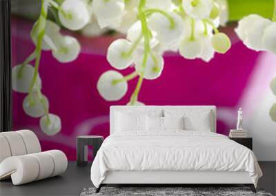 lily of the valley in a heart vase Wall mural