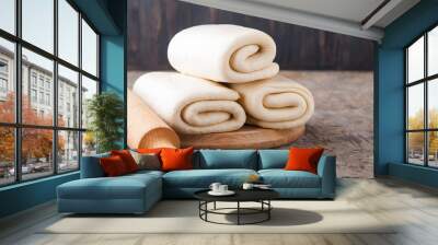 Puff pastry dough. Wall mural