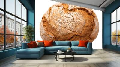 png, round bread made from dark flour. Wall mural