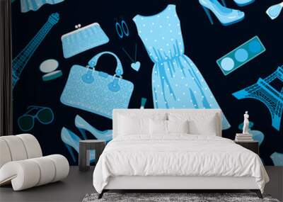 Seamless fashion pattern Wall mural