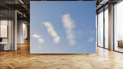 blue light sky nature white clouds whether background Wall mural