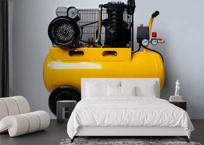 Air compressor on gray background Wall mural