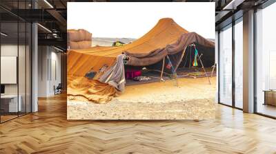 Bedouin tent in the Sahara Desert, Morocco. Wall mural