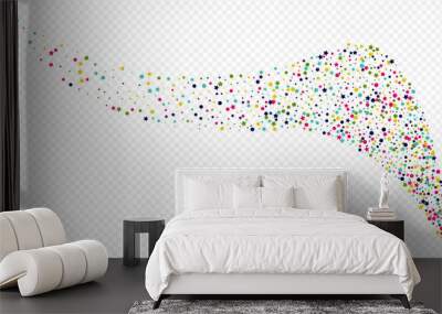 Rainbow Shine Effect Transparent Background. Top  Wall mural