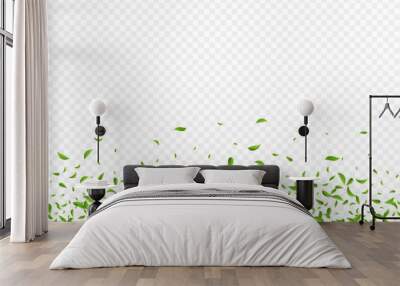 Swamp Leaf Ecology Vector Panoramic Transparent Wall mural