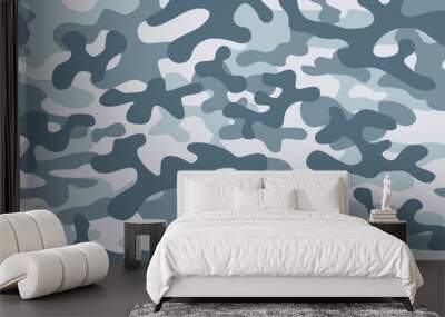 texture military camouflage repeats seamless army blue gray hunting print Wall mural