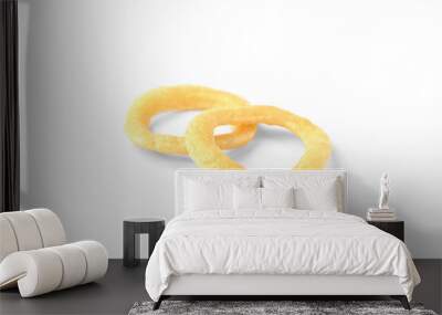 Two onion rings isolated on white background. Wall mural