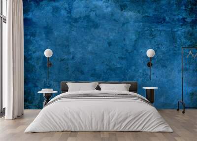 Beautiful Abstract Grunge Old background. Navy Blue Dark Wall texture. Wall mural