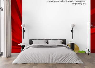 christmas red template Wall mural