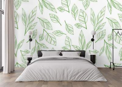 leaves seamless background Wall mural