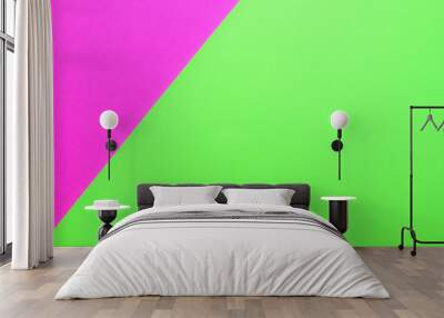 Pink and green paper texture, background. Colored paper pattern. Wall mural