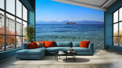 tropical island in the sea Wall mural