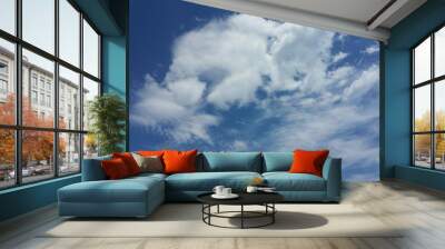 Beautiful clouds view in the sky, natural background Wall mural