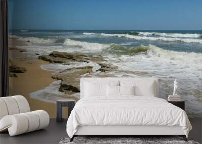 Beautiful ocean view on the beach in Atlantic coast of North Florida Wall mural