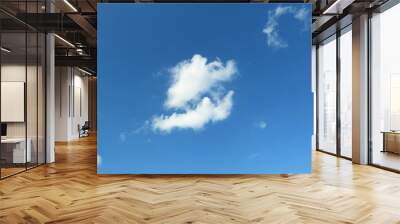 Blue sky with clouds Wall mural