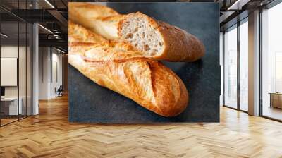 French bread. French baguettes.  Wall mural