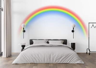 Graphic rainbow with transparent background. Wall mural