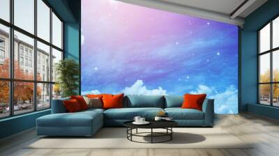 Night sky with stars. Wall mural