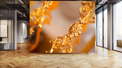 Exquisite gold ornate detailing on luxurious antique furniture Wall mural