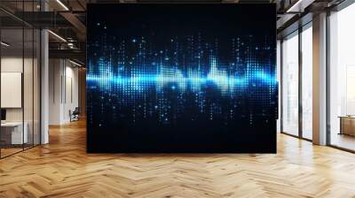 Abstract Digital Sound Wave Wall mural