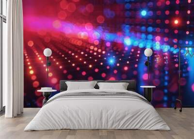 Abstract Red and Blue Lights Wall mural