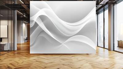 Abstract White Wave Background Wall mural