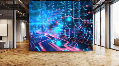 advanced technology futuristic background Wall mural