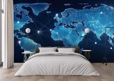 Global Network Connectivity Wall mural