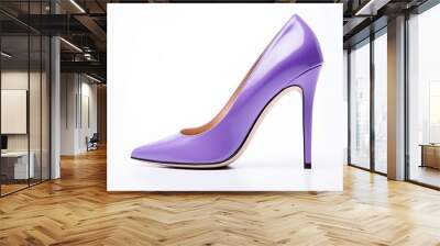 High heel women's shoes on a white background Wall mural