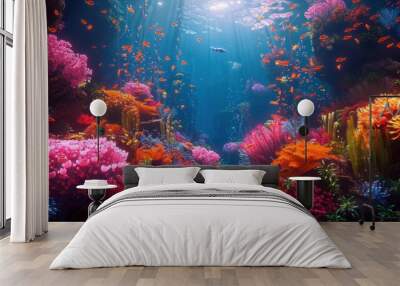 Underwater Paradise: Vibrant Coral Reef Wall mural