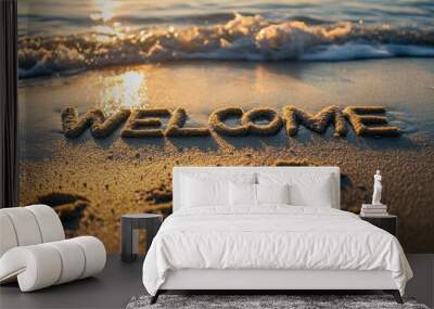 Welcome to the Beach Wall mural