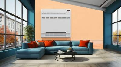 Air conditioner, floor standing unit in room on the wall. 3D rendering Wall mural