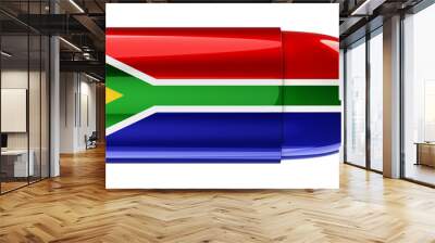 Bullet with South African flag, 3D rendering Wall mural