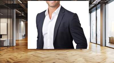 Portrait of a handsome businessman looking at the camera, isolated on transparent background Wall mural