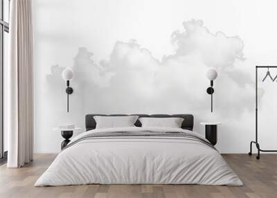 realistic cloud fog overlay isolated on the transparent background Wall mural