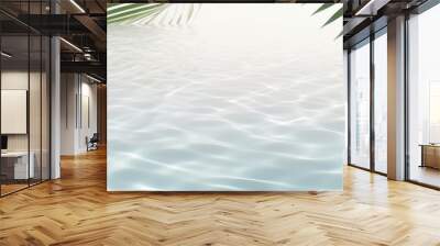 Top view of tropical leaf shadow on water surface  Beautiful abstract background concept banner for summer vacation at the beach. Wall mural