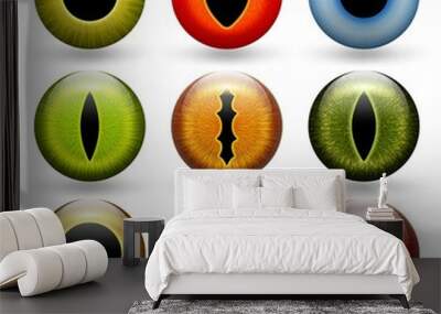 Different animals eyes set Wall mural