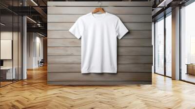 White t-shirt mock up model. generative ai Wall mural