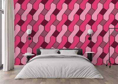 Geometric red pattern Wall mural