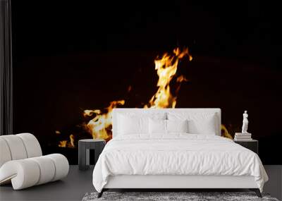 Fire at night Wall mural