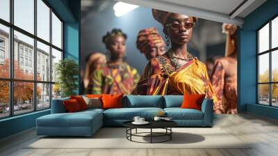 A Fashion Show Featuring African And African-American Designers Celebrating Black Innovation In Fashion Wall mural