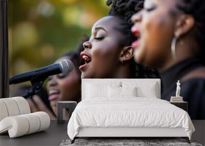 A Gospel Choir Performing At A Black History Month Celebration Filling The Air With Soulful Melodies Wall mural