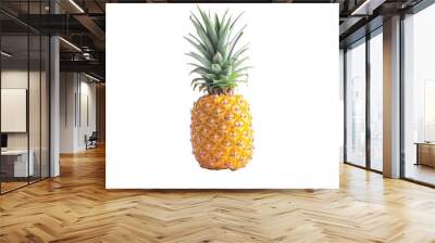 A Single Pineapple with a Transparent Background PNG Wall mural