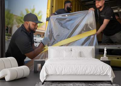 Movers Placing Items into a Moving Truck Wall mural